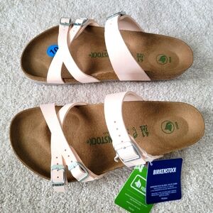 NWT! Birkenstock  Franca Vegan Sandals 10 soft pink